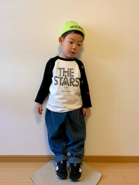 「ARCH & LINE（アーチアンドライン）のアイテム」を使った、kan1208さん（キッズ・100cm）の冬コーディネート