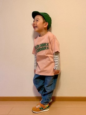 「ARCH & LINE（アーチアンドライン）のアイテム」を使った、kan1208さん（キッズ・100cm）の春コーディネート