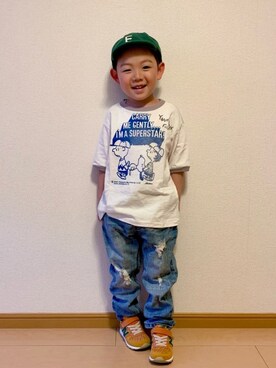 「こども ビームス（コドモビームス）のアイテム（パンツ）」を使った、kan1208さん（キッズ・100cm）の春コーディネート