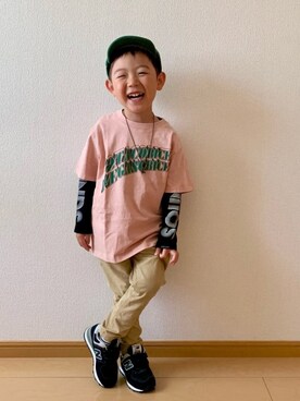 「ARCH & LINE（アーチアンドライン）のアイテム」を使った、kan1208さん（キッズ・100cm）の春コーディネート