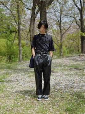 「ITTI（イッチ）のアイテム（アクセサリー）」を使った、𝖲𝗍𝖾𝗅𝗈さん（メンズ・170cm）の春コーディネート
