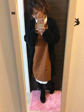 「アイテム（ブーティ）」を使った、まぁこさん（レディース・154cm・30代）の秋コーディネート