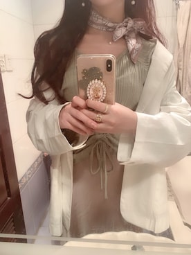 「MOUSSY（マウジー）のアイテム（テーラードジャケット）」を使った、Samuさん（レディース・163cm）の秋コーディネート