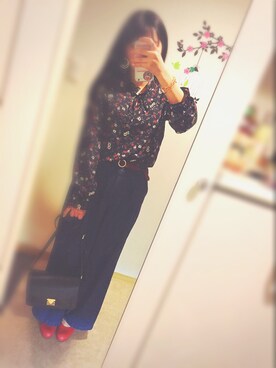 「韓国スタイル」｜「アイテム（パンプス）」を使った、mayuhao🐼💎さん（レディース・155cm）の春コーディネート