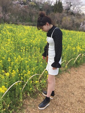 「アイテム（ピアス（両耳用））」を使った、𝚊 𝚔 𝚊 𝚗 𝚎さん（レディース・157cm・20代）の春コーディネート