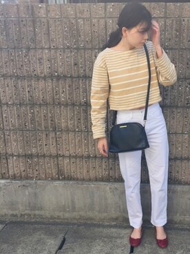 「HERE'S（HERE'S）のアイテム（バッグ）」を使った、𝚊 𝚔 𝚊 𝚗 𝚎さん（レディース・157cm）の春コーディネート