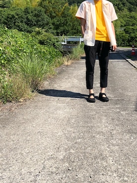 「NIKE（ナイキ）のNIKE ナイキエアリフトブリーズ（スニーカー、ブラック系）」を使った、Yuuさん（メンズ・181cm）の夏コーディネート