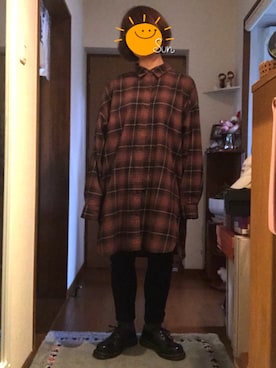 「Dr. Martens（ドクターマーチン）のDr.Martens (ドクターマーチン)/1461 3EYE GIBSON SHOES（その他シューズ）」を使った、陽さん（レディース・157cm）の秋コーディネート