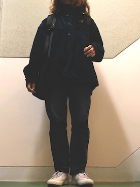 「大学」｜陽さん（レディース・157cm）の秋コーディネート