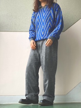 「ツイードパンツ」｜「アイテム（その他シューズ）」を使った、陽さん（レディース・157cm）の冬コーディネート