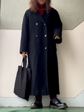 「Dr. Martens（ドクターマーチン）のDr.Martens (ドクターマーチン)/1461 3EYE GIBSON SHOES（その他シューズ）」を使った、陽さん（レディース・157cm）の冬コーディネート