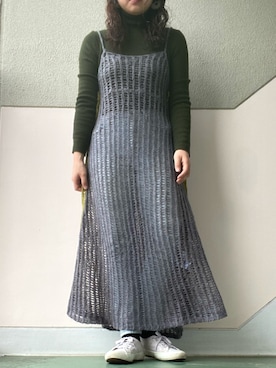 「タートル」｜「アイテム（ワンピース/ドレス）」を使った、陽さん（レディース・157cm）の春コーディネート