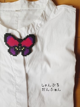 「Handmade（ハンドメイド）のアイテム（ブローチ/コサージュ）」を使った、しゃんぶるだんふぁんさん（レディース・151cm）の秋コーディネート