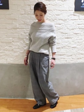 「relume」｜relume 博多店 スタッフAさん（レディース・157cm）の冬コーディネート