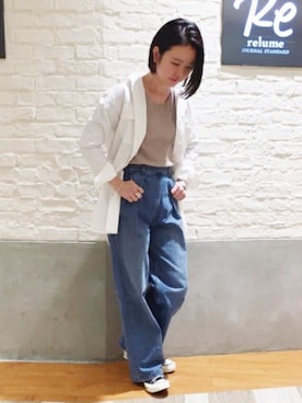 「relume」｜relume 博多店 スタッフAさん（レディース・162cm）の冬コーディネート
