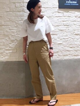 「relume」｜relume 博多店 スタッフAさん（レディース・157cm）の夏コーディネート