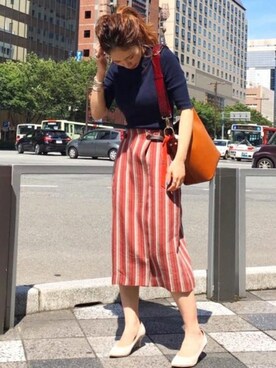 「relume」｜relume 博多店 スタッフAさん（レディース・157cm）の夏コーディネート