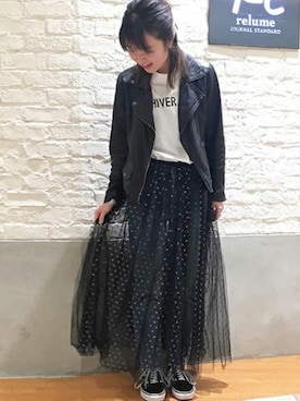 relume 博多店 スタッフAさん（レディース・162cm）の冬コーディネート