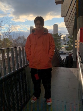 「大阪」｜「アイテム（ブルゾン）」を使った、Seeyaさん（メンズ・173cm）の冬コーディネート