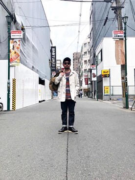 「バッグ」｜「アイテム（カバーオール）」を使った、Hさん（メンズ・166cm）の春コーディネート
