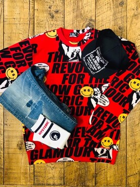 「HYSTERIC GLAMOUR（ヒステリックグラマー）のHYS WHISKY柄 刺繍キャップ（キャップ）」を使った、Hさん（メンズ・166cm）の春コーディネート