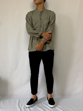 「アイテム（スリッポン）」を使った、masayaさん（メンズ・175cm・20代）の夏コーディネート