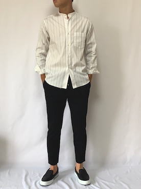 「アイテム（スリッポン）」を使った、masayaさん（メンズ・175cm・20代）の夏コーディネート