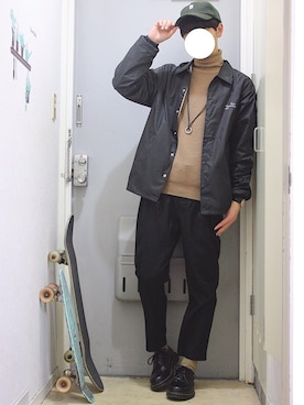「アイテム（カバーオール）」を使った、kakeruさん（メンズ・170cm・10代）の冬コーディネート