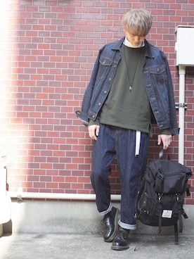 「SPINNS（スピンズ）のアイテム（デニムジャケット）」を使った、kakeruさん（メンズ・170cm）の春コーディネート