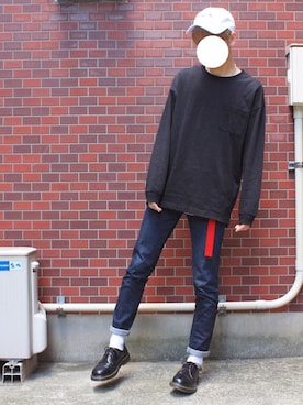 「Dr. Martens（ドクターマーチン）のDr.Martens (ドクターマーチン)/1461 3EYE GIBSON SHOES（その他シューズ）」を使った、kakeruさん（メンズ・170cm）の春コーディネート
