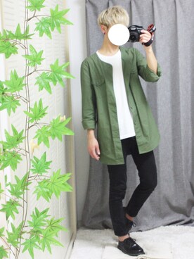 「WOmB（ウーム）のアイテム（トップス）」を使った、kakeruさん（メンズ・170cm）の秋コーディネート