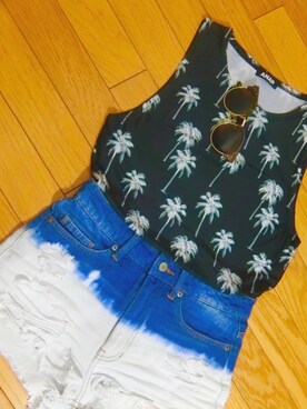 「aveil（アベイル）のアイテム（パンツ）」を使った、くる🌻🌞さん（レディース・156cm）の夏コーディネート