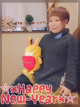 「アイテム（ニット/セーター）」を使った、すうちゃん🐧ScoLarさん（レディース・142cm）の冬コーディネート