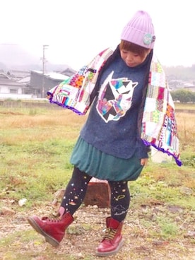 「アイテム（ニット/セーター）」を使った、すうちゃん🐧ScoLarさん（レディース・142cm）の冬コーディネート