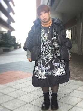 「アイテム（ワンピース）」を使った、すうちゃん🐧ScoLarさん（レディース・142cm）の冬コーディネート