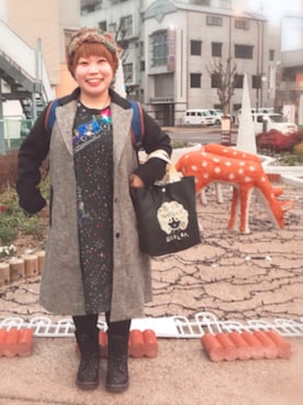 「ScoLar（スカラー）のアイテム（ジャケット/アウター）」を使った、すうちゃん🐧ScoLarさん（レディース・142cm）の冬コーディネート