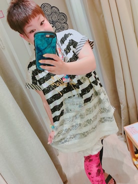 「アイテム（レギンス/スパッツ）」を使った、すうちゃん🐧ScoLarさん（レディース・142cm）の夏コーディネート