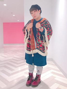 「アイテム（レギンス/スパッツ）」を使った、すうちゃん🐧ScoLarさん（レディース・142cm）の秋コーディネート