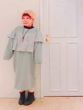 「アイテム（ニットキャップ/ビーニー）」を使った、すうちゃん🐧ScoLarさん（レディース・142cm）の秋コーディネート