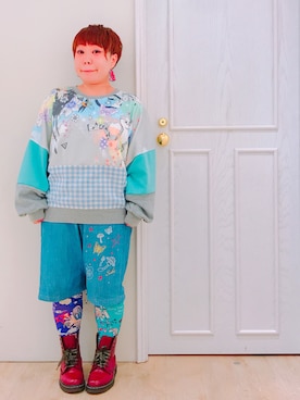 「アイテム（レギンス/スパッツ）」を使った、すうちゃん🐧ScoLarさん（レディース・142cm）の冬コーディネート