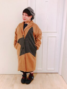 「チェスターコート キャメル」｜すうちゃん🐧ScoLarさん（レディース・142cm）の秋コーディネート