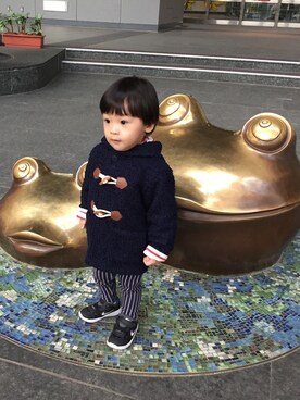 「koe（コエ）のアイテム（ジャケット/アウター）」を使った、Bonnie_DiDiさん（キッズ・90cm）の春コーディネート