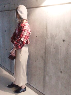 「nice claup」｜「アイテム（ハンチング/ベレー帽）」を使った、kyoka.さん（レディース・165cm）の夏コーディネート
