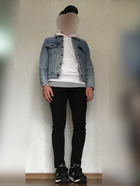 「Levi's（リーバイス）の古着（デニムジャケット、ブルー系）」を使った、monoさん（メンズ・172cm）の春コーディネート
