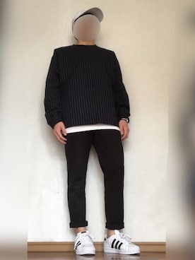「白キャップ」｜「アイテム（アナログ腕時計）」を使った、monoさん（メンズ・172cm）の春コーディネート