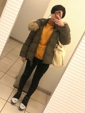 「goa（ゴア）のアイテム（ジャケット/アウター）」を使った、Olta.さん（レディース・158cm）の冬コーディネート