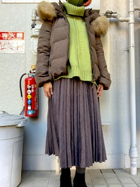 「goa（ゴア）のアイテム（ジャケット/アウター）」を使った、Olta.さん（レディース・158cm）の冬コーディネート