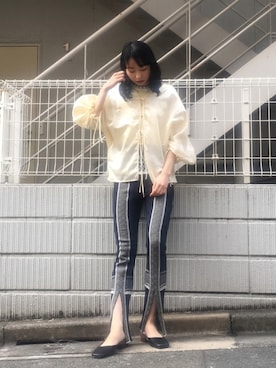 「mame（マメ）のアイテム（パンツ）」を使った、Izuさん（レディース・164cm）の冬コーディネート