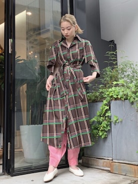 「AKIRANAKA（アキラナカ）のアイテム（ワンピース/ドレス）」を使った、Izuさん（レディース・164cm）の夏コーディネート