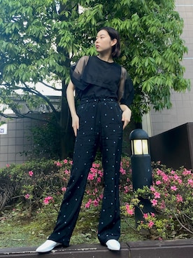 「mame（マメ）のアイテム（パンツ）」を使った、Izuさん（レディース・164cm）の春コーディネート